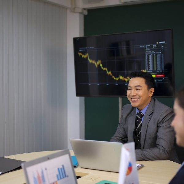 Employees are meeting at office. White collar worker concept.